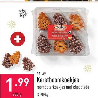 ALDI Gala kerstboomkoekjes aanbieding