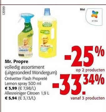 Colruyt Mr. propre volledig assortiment aanbieding
