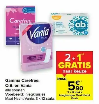 Carrefour Inlegkruisjes maxi nacht vania aanbieding