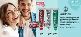Di Marvis tandpasta aanbieding