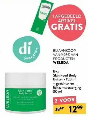 Di Skin food body butter + gezichts- en lichaamsverzorging aanbieding