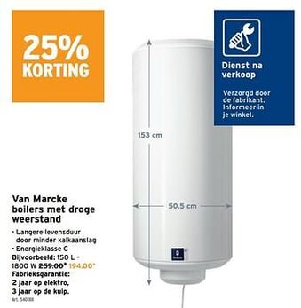 GAMMA Van marcke boilers met droge weerstand aanbieding