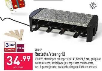 ALDI Quigg raclette-steengrill aanbieding