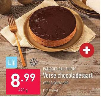 ALDI Pâtissier gaulthier verse chocoladetaart aanbieding