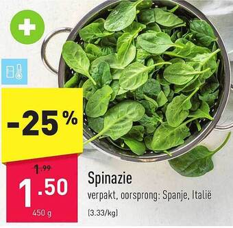 ALDI Spinazie aanbieding
