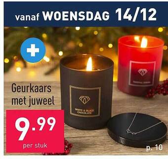 ALDI Geurkaars met juweel aanbieding