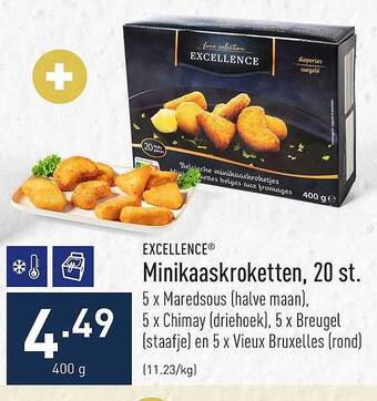 ALDI Excellence minikaaskroketten, 20 st aanbieding
