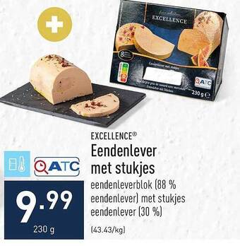 ALDI Excellence eendenlever met stukjes aanbieding