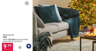 ALDI Home creation living plaid aanbieding