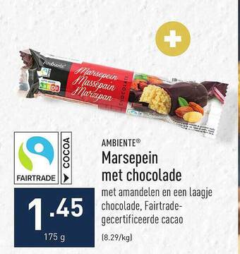 ALDI Ambiente marsepein met chocolade aanbieding
