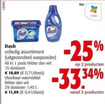 Colruyt Dash volledig assortiment aanbieding