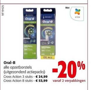 Colruyt Oral-b alle opzetborstels aanbieding