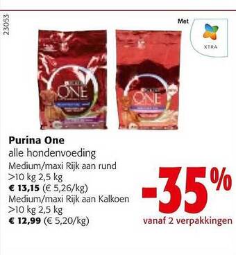 Colruyt Purina one alle hondenvoeding aanbieding