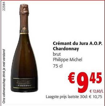 Colruyt Crémant du jura a.o.p. chardonnay brut philippe michel aanbieding