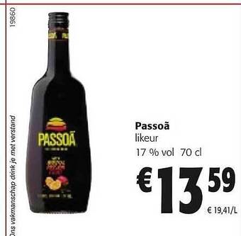 Colruyt Passoã likeur aanbieding