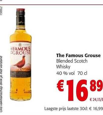 Colruyt The famous grouse blended scotch whisky 40% vol aanbieding