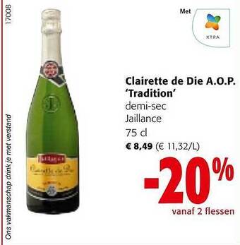 Clairette de die a.o.p. 'tradition