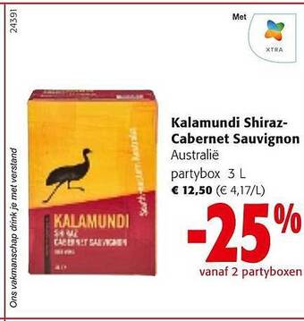 Colruyt Kalamundi shiraz-cabernet sauvignon aanbieding