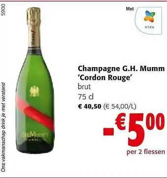 Colruyt Champagne g.h. mumm 'cordon rouge' brut aanbieding