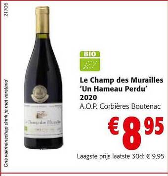 Colruyt Le champ des murailles 'un hameau perdu' 2020 a.o.p. corbières boutenac aanbieding