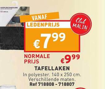 Trafic Tafellaken aanbieding