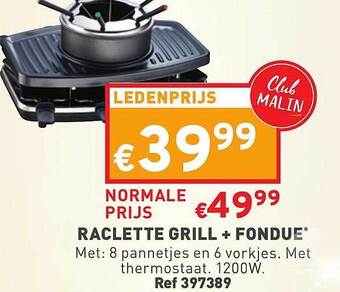 Trafic Raclette grill + fondue aanbieding