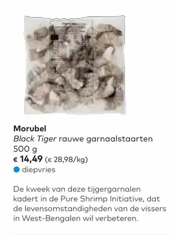 Bio Planet Morubel black tiger rauwe garnaalstaarten 500 gram aanbieding