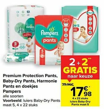 Carrefour Market Luiers baby-dry pants maat 5 aanbieding