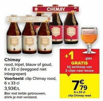 Clip chimay rood