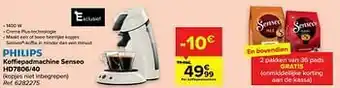 Carrefour Market Philips koffiepadmachine senseo hd7806-40 aanbieding