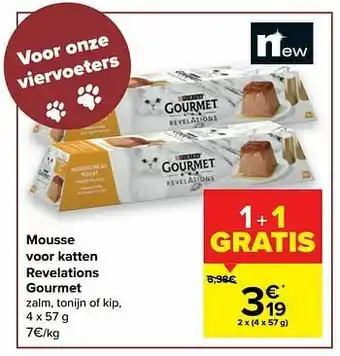 Carrefour Market Mousse voor katten revelations gourmet aanbieding