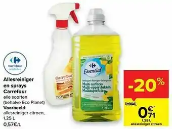 Carrefour Market Allesreiniger citroen aanbieding
