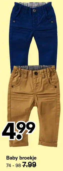 Wibra Baby broekje mt. 74-98 aanbieding