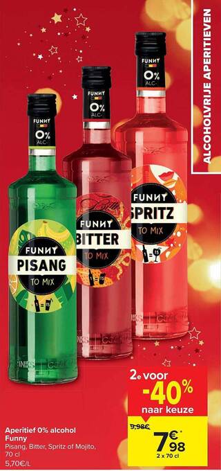 Carrefour Market Aperitief 0% alcohol funny aanbieding