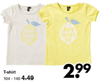 Wibra T-shirt mt. 104-140 aanbieding
