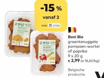 Groentenuggets pompoen-wortel of paprika 9x20 gram
