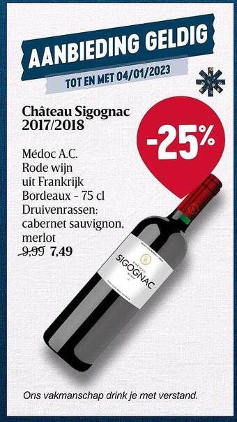Delhaize Château sigognac 2017-2018 aanbieding