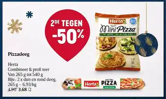 Delhaize Pizzadeeg herta aanbieding