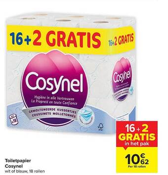 Carrefour Toiletpapier cosynel aanbieding