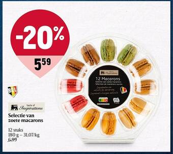 Delhaize Selectie van zoete macarons aanbieding