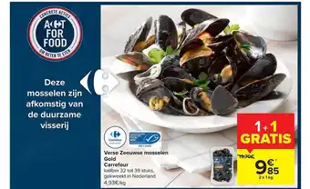 Carrefour Verse zeeuwse mosselen gold aanbieding