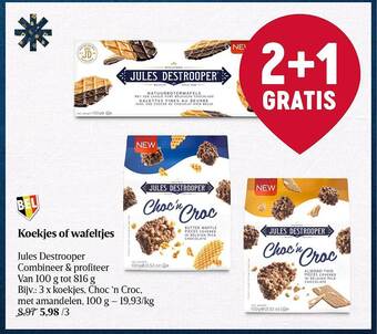 Delhaize Koekjes of wafeltjes jules destrooper aanbieding