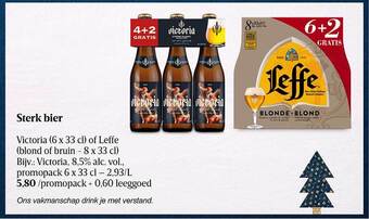 Delhaize Sterk bier victoria of leffe aanbieding