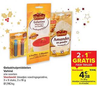 Carrefour Gebakhulpmiddelen vahiné aanbieding