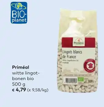 Bio Planet Primeal witte lingotbonen bio 500 gram aanbieding