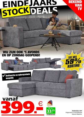 Seats and Sofas Hoeksalon lily aanbieding