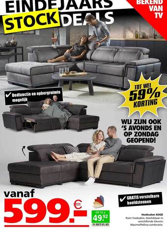 Seats and Sofas Hoeksalon edge aanbieding