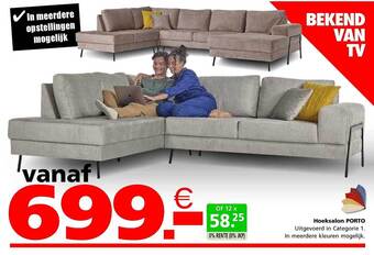 Seats and Sofas Hoeksalon porto aanbieding