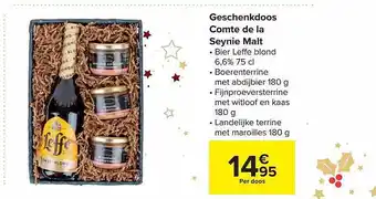 Carrefour Market Geschenkdoos comte de la seynie malt aanbieding