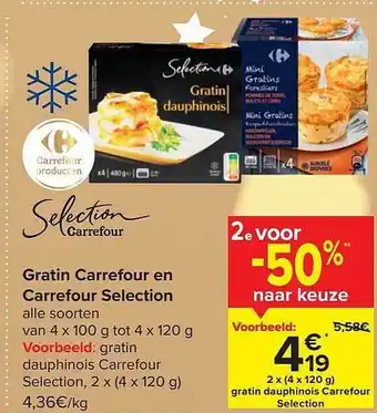 Carrefour Market Gratin carrefour en carrefour selection aanbieding